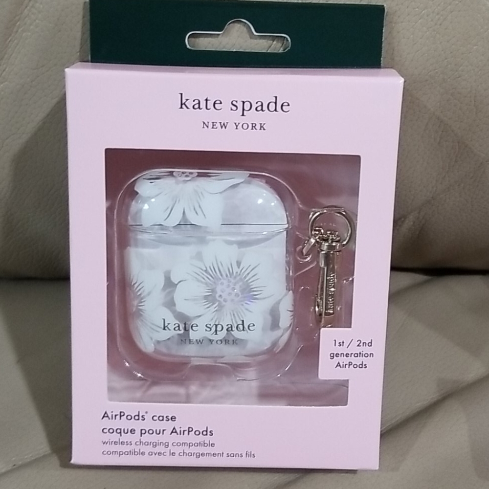SALE LAST DAY Kate Spade AirPods Case Hollyhock Cream
